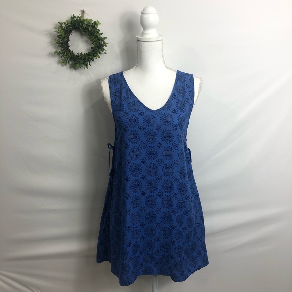 LUCY LOVE BLUE BOHO MINI DRESS